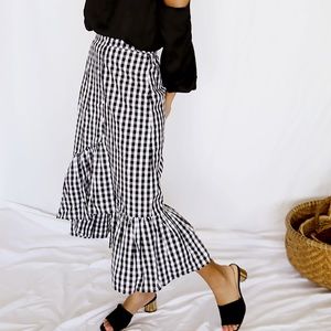 Black and white Gingham Skirt